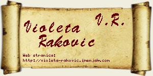 Violeta Raković vizit kartica